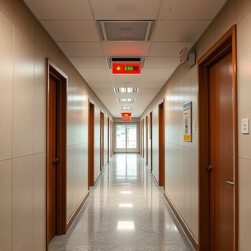 emergency alert system inside hallway