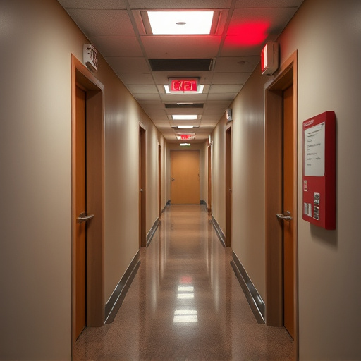 emergency alert system inside hallway