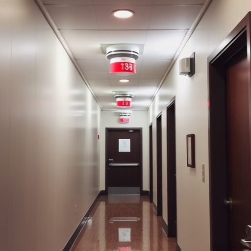 emergency alert system inside hallway