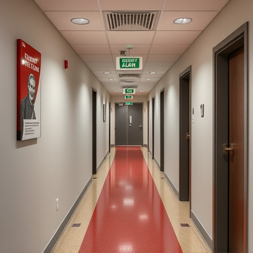 emergency alert system inside hallway