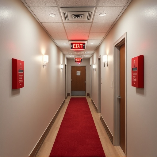 emergency alert system inside hallway
