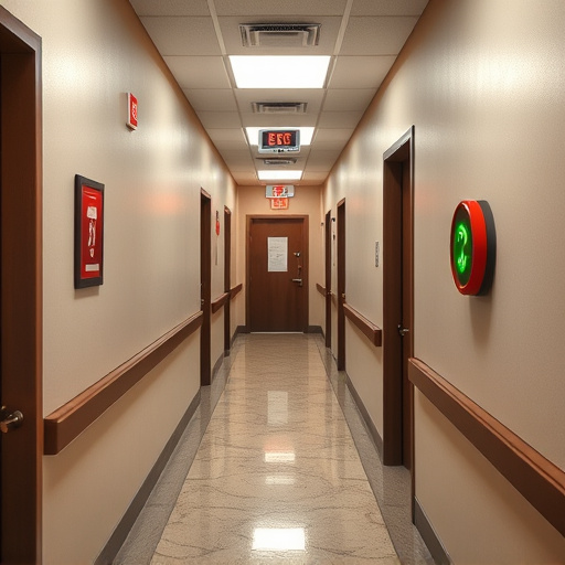 emergency alert system inside hallway