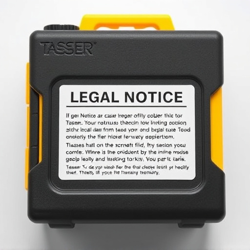 legal notice on taser product packaging
