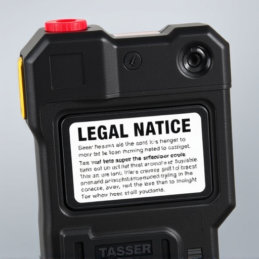 legal notice on taser product packaging
