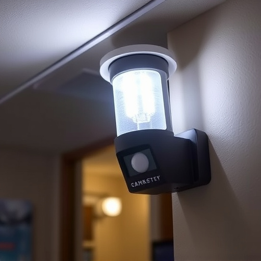 motion sensor light mounted in travel lodge