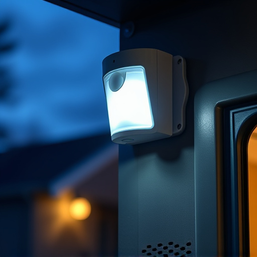 motion sensor light mounted in travel lodge