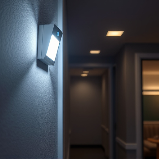 motion sensor light mounted in travel lodge
