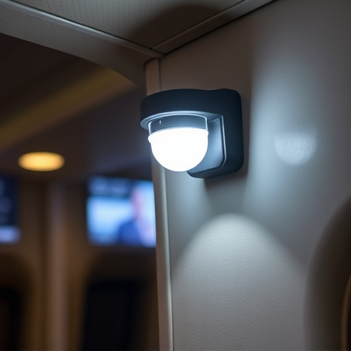 motion sensor light mounted in travel lodge