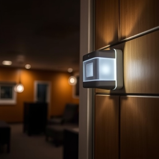 motion sensor light mounted in travel lodge
