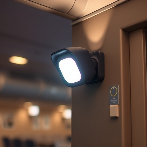 motion sensor light mounted in travel lodge