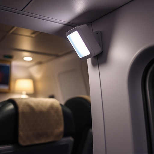 motion sensor light mounted in travel lodge