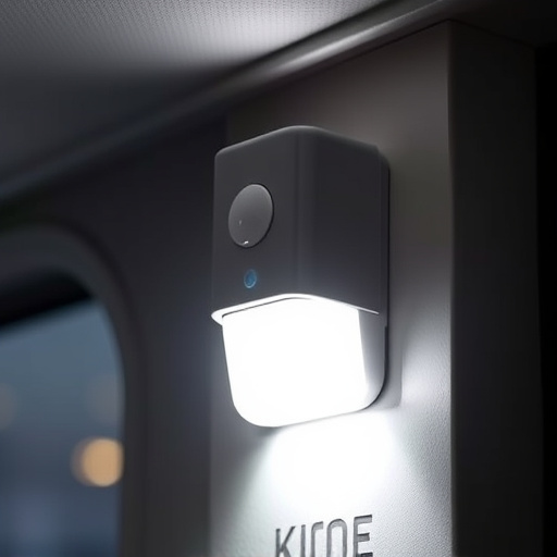 motion sensor light mounted in travel lodge
