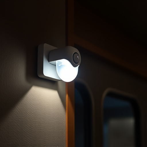 motion sensor light mounted in travel lodge