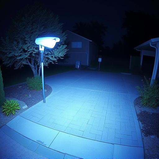 night vision security camera watching driveway