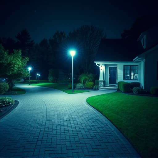 night vision security camera watching driveway