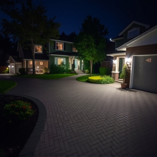 night vision security camera watching driveway