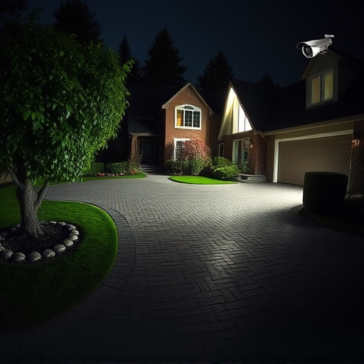 night vision security camera watching driveway