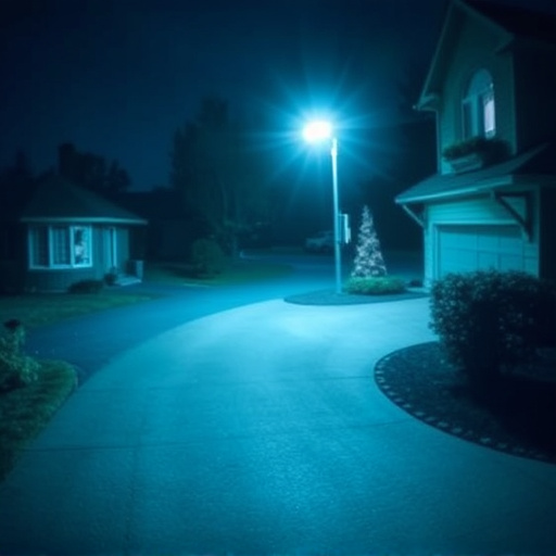 night vision security camera watching driveway