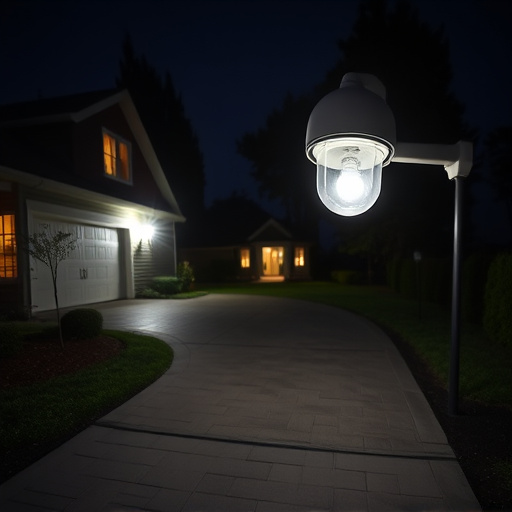 night vision security camera watching driveway