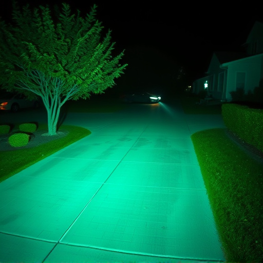night vision security camera watching driveway
