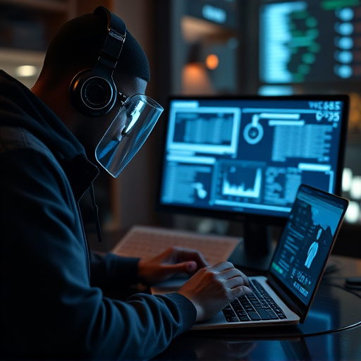 person researching personal safety laws online