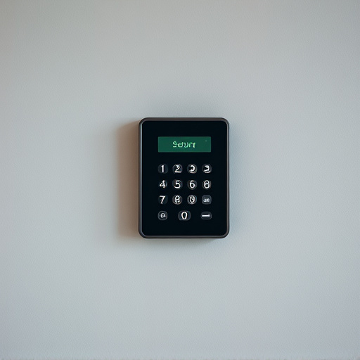 security keypad on modern apartment wall