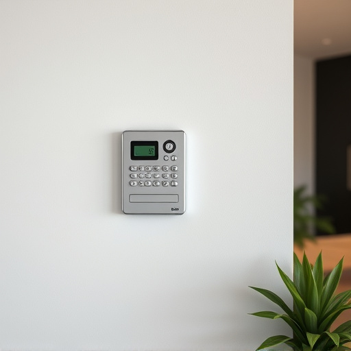 security keypad on modern apartment wall