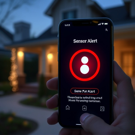 sensor alert notification on homeowner’s phone