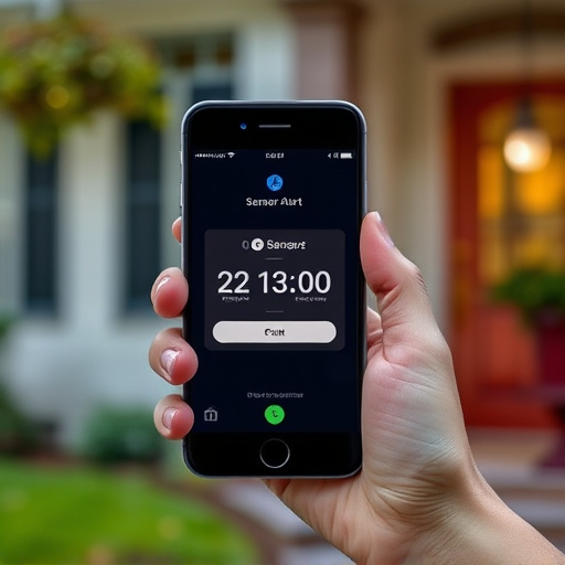 sensor alert notification on homeowner’s phone