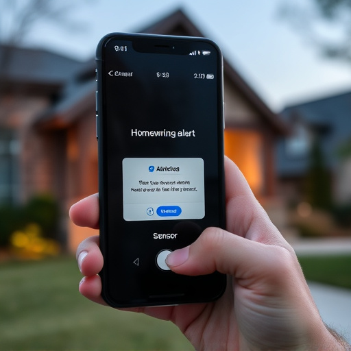 sensor alert notification on homeowner’s phone