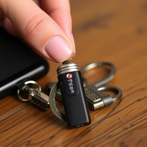 traveler testing mini pepper spray keychain