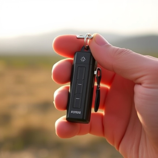 traveler testing mini pepper spray keychain