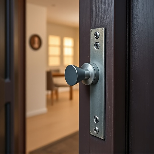 apartment entry secured with bolt lock