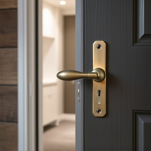 apartment entry secured with bolt lock