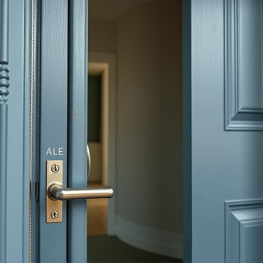 apartment entry secured with bolt lock