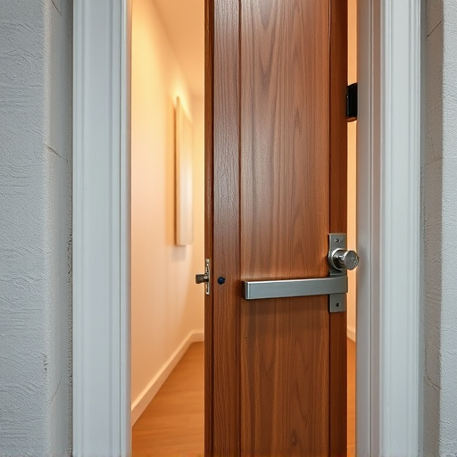 apartment entry secured with bolt lock