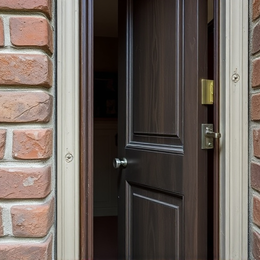 apartment entry secured with bolt lock