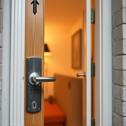 apartment entry secured with bolt lock