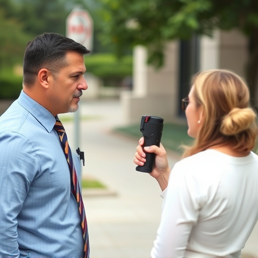 attorney advising client on pepper spray laws
