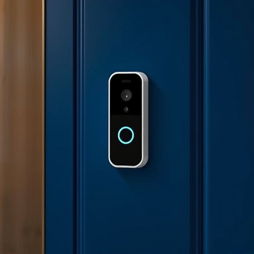 compact wireless doorbell at urban entry