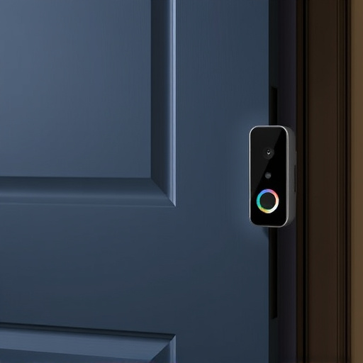 compact wireless doorbell at urban entry