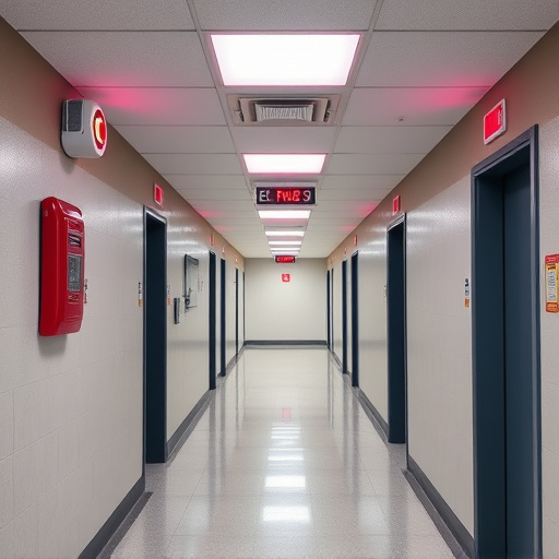 emergency alert system inside hallway