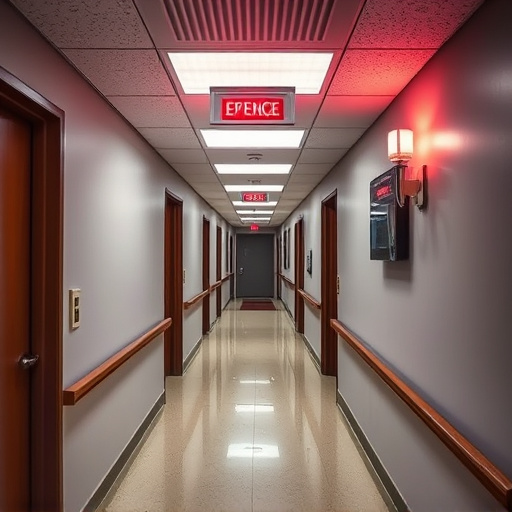 emergency alert system inside hallway