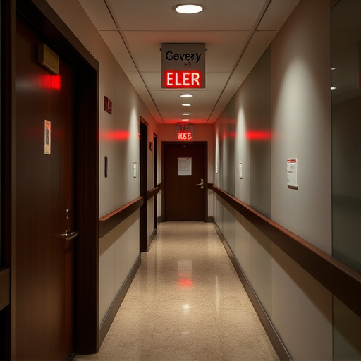 emergency alert system inside hallway