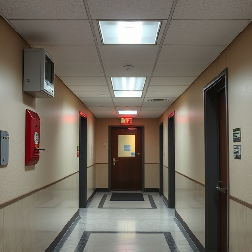 emergency alert system inside hallway