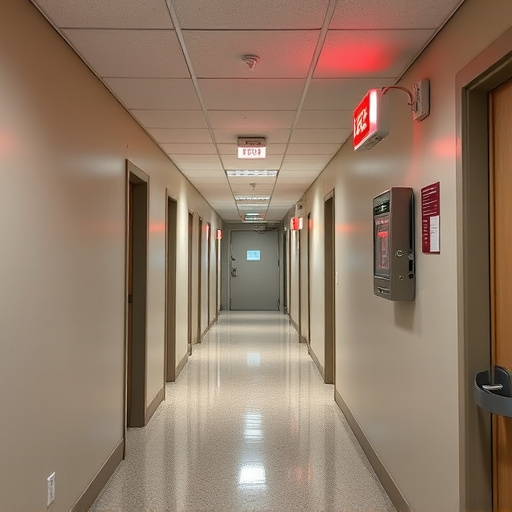 emergency alert system inside hallway