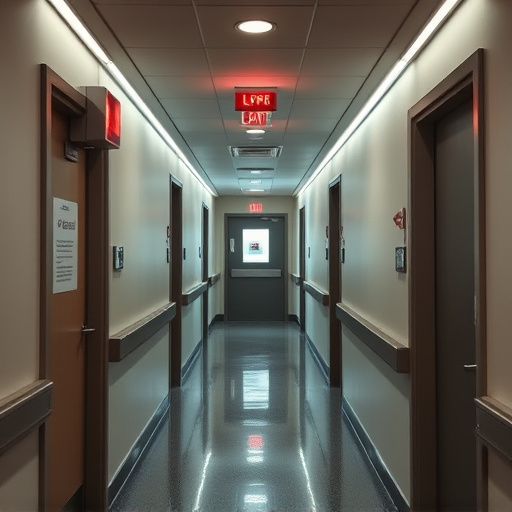emergency alert system inside hallway