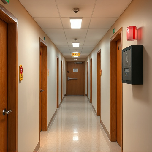 emergency alert system inside hallway