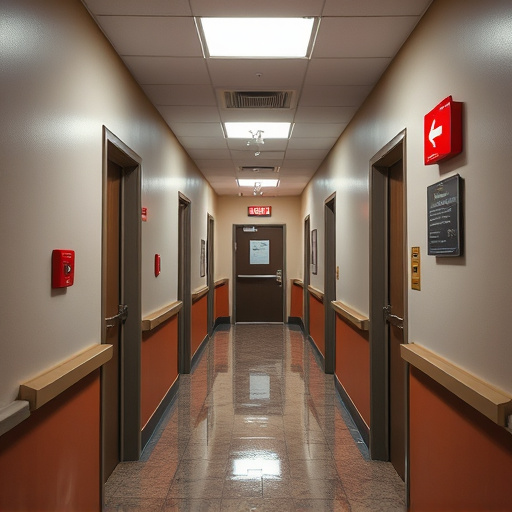 emergency alert system inside hallway