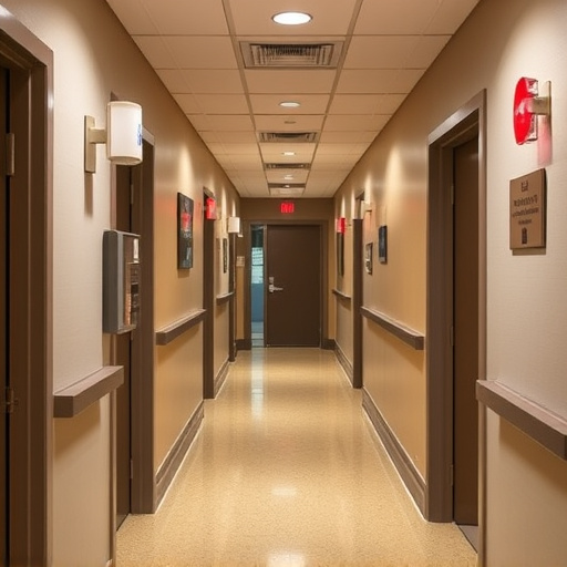 emergency alert system inside hallway